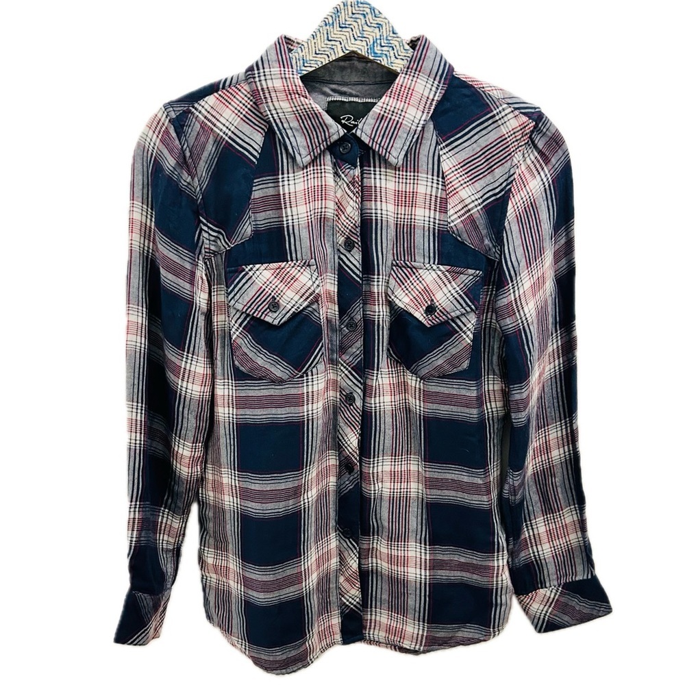 Rails Button Down Shirt Size Small Plaid red white blue flannel